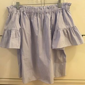 Kate Spade striped off the shoulder top